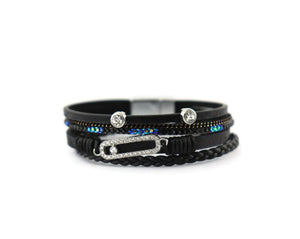 Magnetic Closure Leather Bracelet