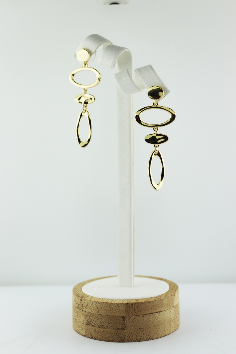 oval shape dangle earring