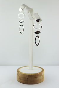 oval shape dangle earring
