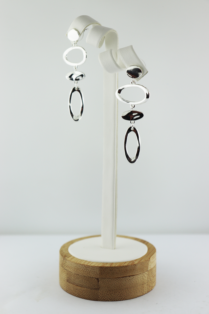 oval shape dangle earring