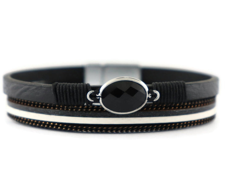 Leather Magnetic Bracelet