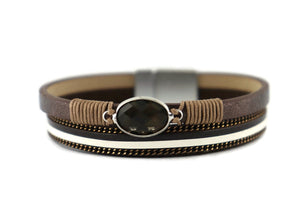 Leather Magnetic Bracelet