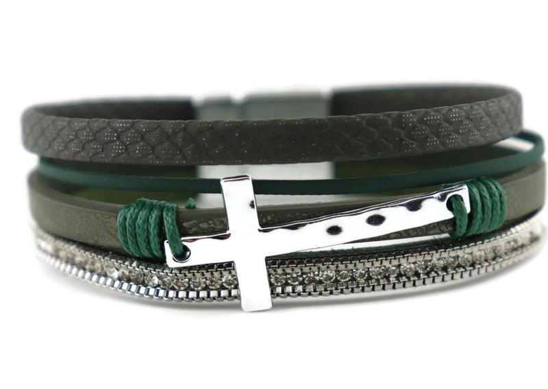 Leather Magnetic Bracelet