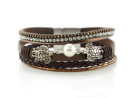 “turtle” leather magnetic bracelet
