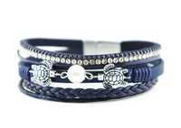 “turtle” leather magnetic bracelet