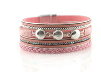 “Shell” leather magnetic bracelet