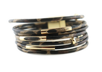 leather magnetic bracelet