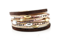 Leather magnetic bracelet