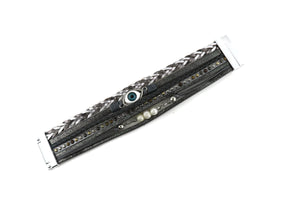 "Evil eye" Leather Magnetic Bracelet