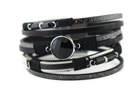 Leather magnetic bracelet