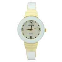 ROUND FACE CANDY COAT BANGLE CUFF(Gold FACE)