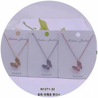 "Butterfly" Shape C.Z Crystal Necklace