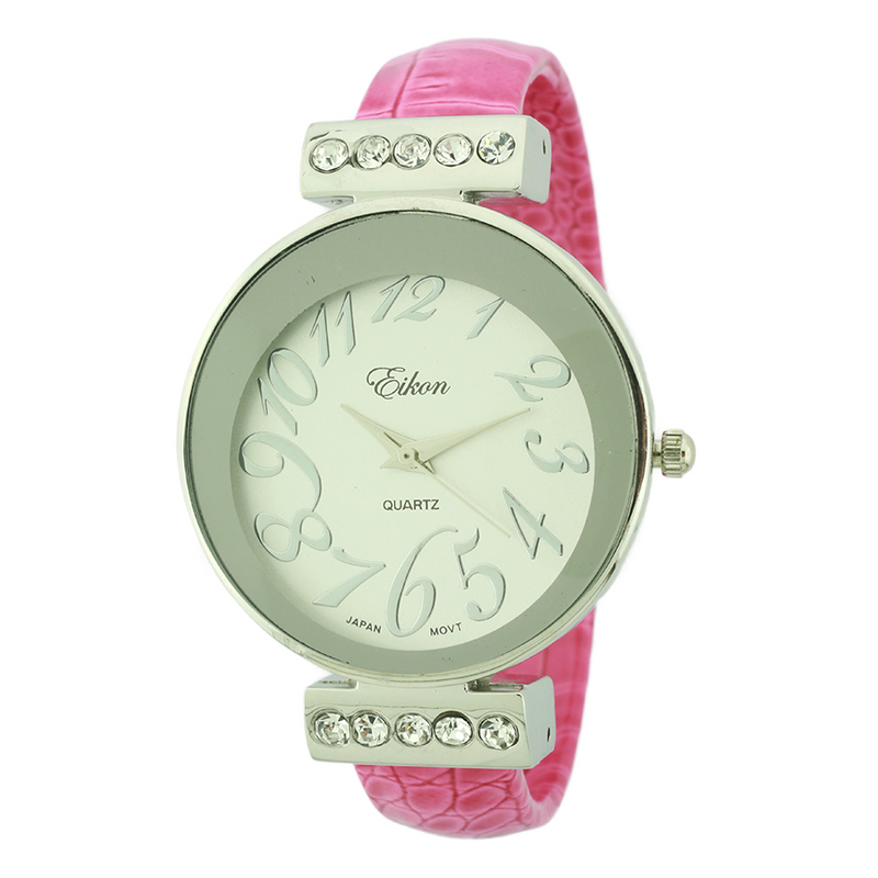 Round Face Arabic Cuff Watch