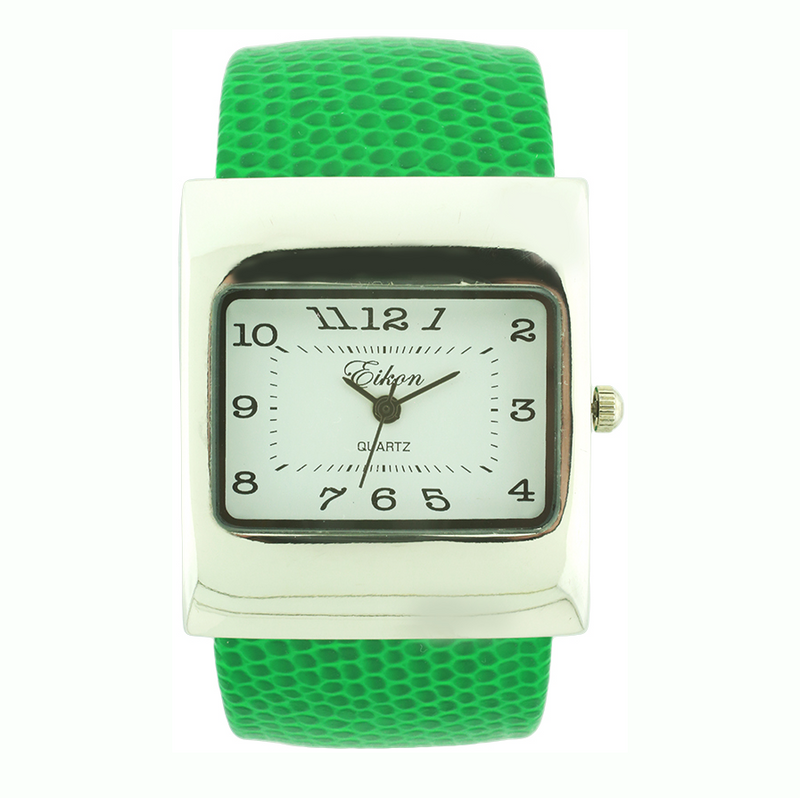 Square Face Arabic Cuff Watch