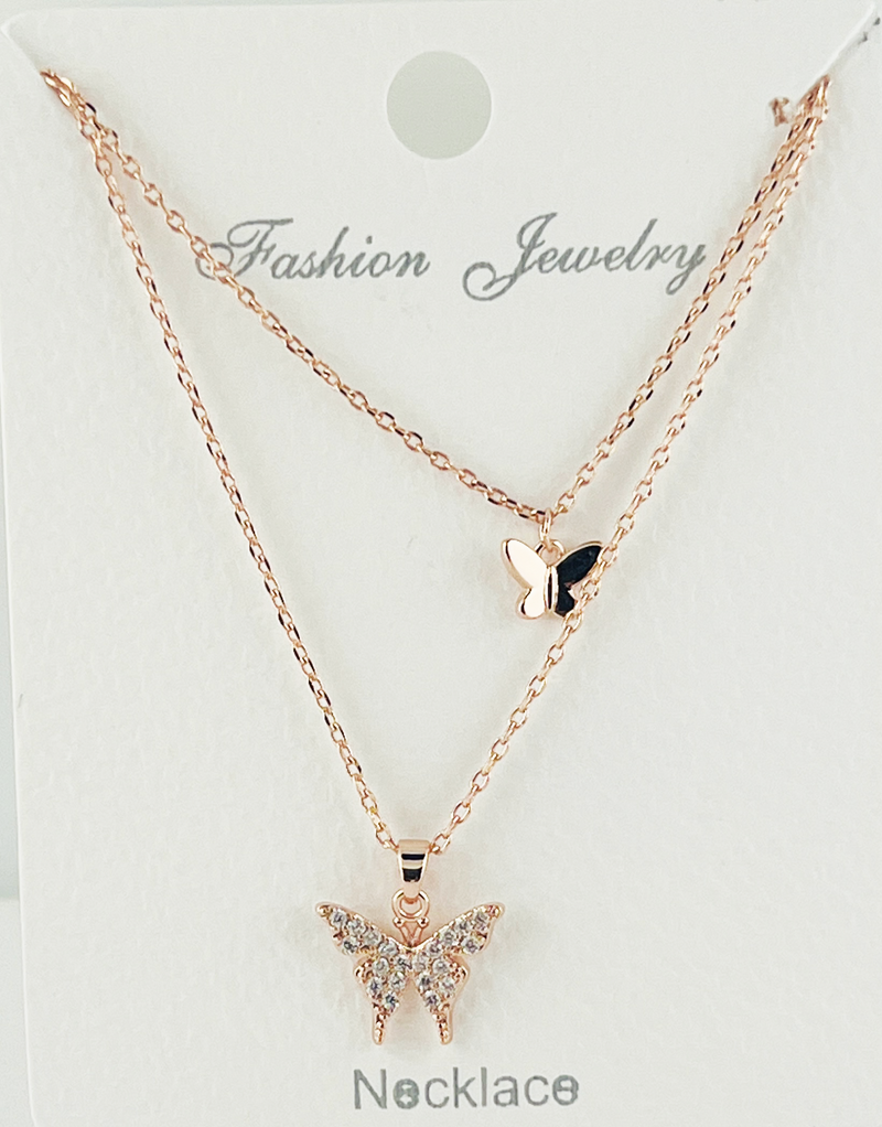 "Butterfly" C.Z Crystal necklace