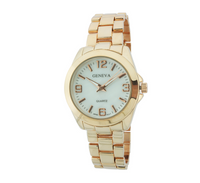 Round Face Mother Pearl Lady Link Watch.