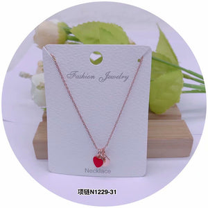 "Heart" Shape Pendant C.Z Crystal Necklace