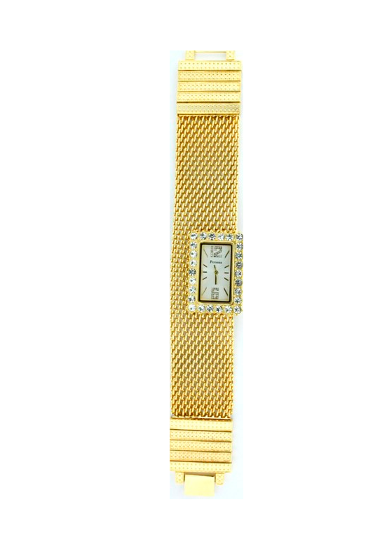 RECTANGLE FACE AROUND WITH CRYSTAL WATCH
