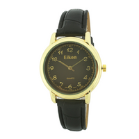 Medium Round Face Strap Watch(Black face)