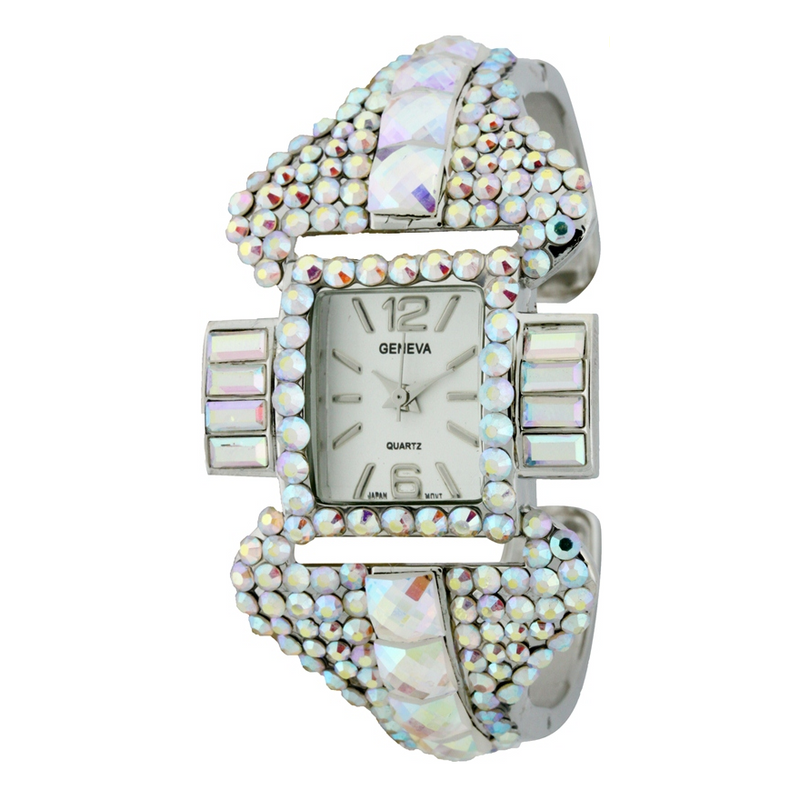GLITTER CRYSTAL STONES CUFF WATCH COLLECTION.