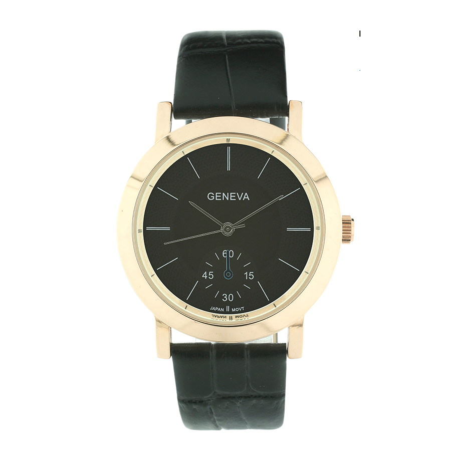 Round Face Classic Look Genuine Leather Band