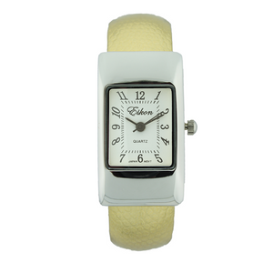 Rectangle Plain Face Hard Plastic Cuff Watch