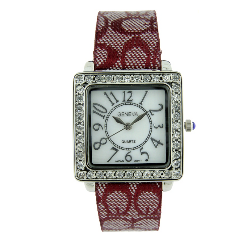 FANCY STRAP WATCH WITH G LETTER PATTERN