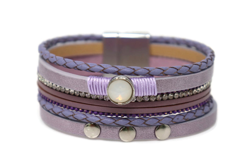 Fashion leather wide bracelets with Magnetic clasp