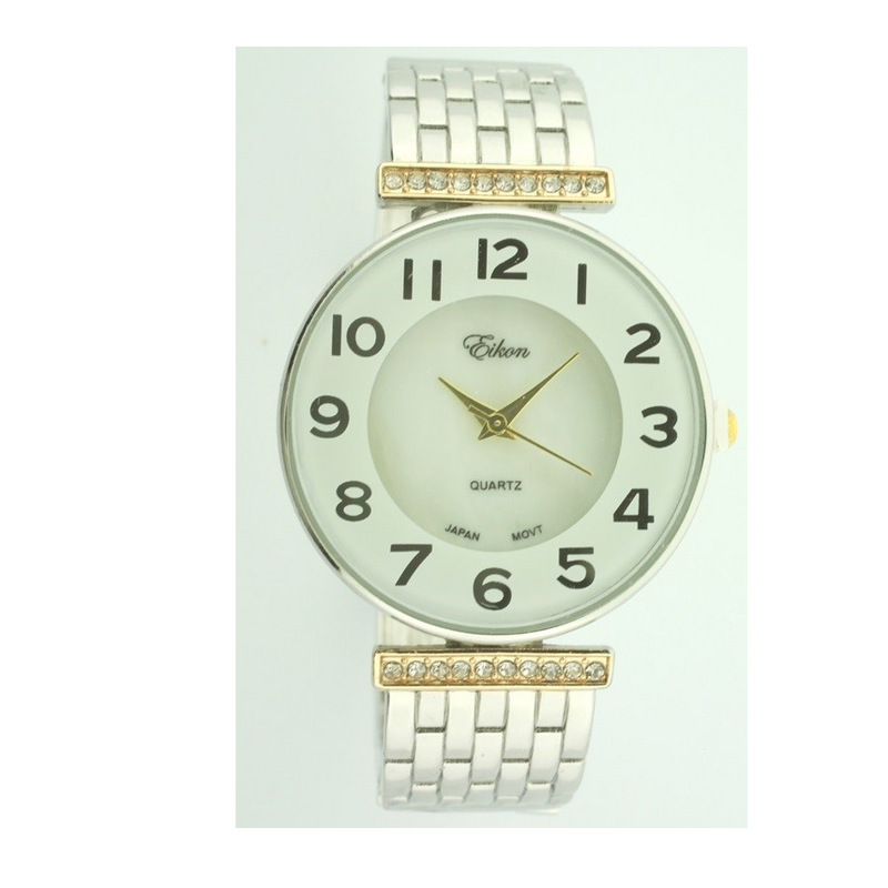 Classic Round Face Classic Arabic Cuff Watch.