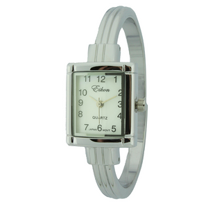 SQUARE FACE SMALL BANGLE CUFF WATCH