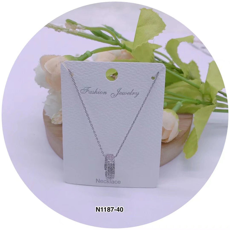 "Ring"C.Z Crystal Necklace