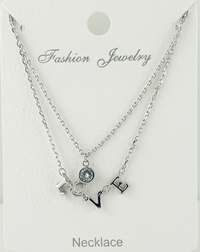 “Love” C.Z Crystal necklace