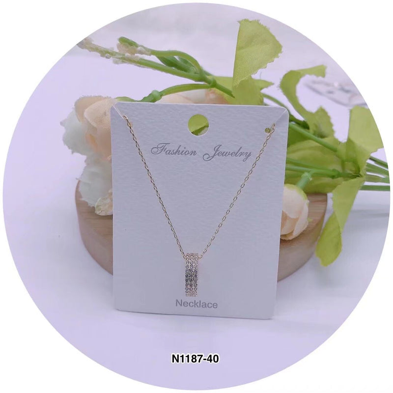 "Ring"C.Z Crystal Necklace
