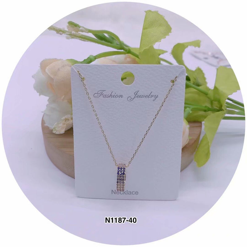 "Ring"C.Z Crystal Necklace