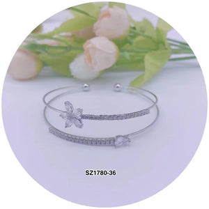 C.Z Crystal Cuff Bracelet