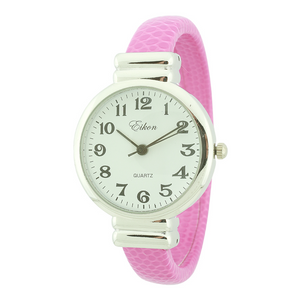 Round Thin LIZ. Cuff Watch