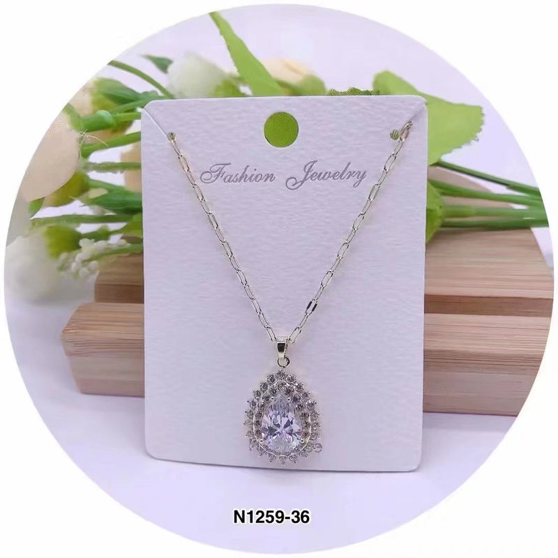"Water Drop" Shape C.Z Crystal Necklace