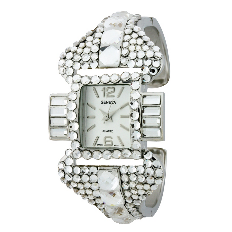 GLITTER CRYSTAL STONES CUFF WATCH COLLECTION.