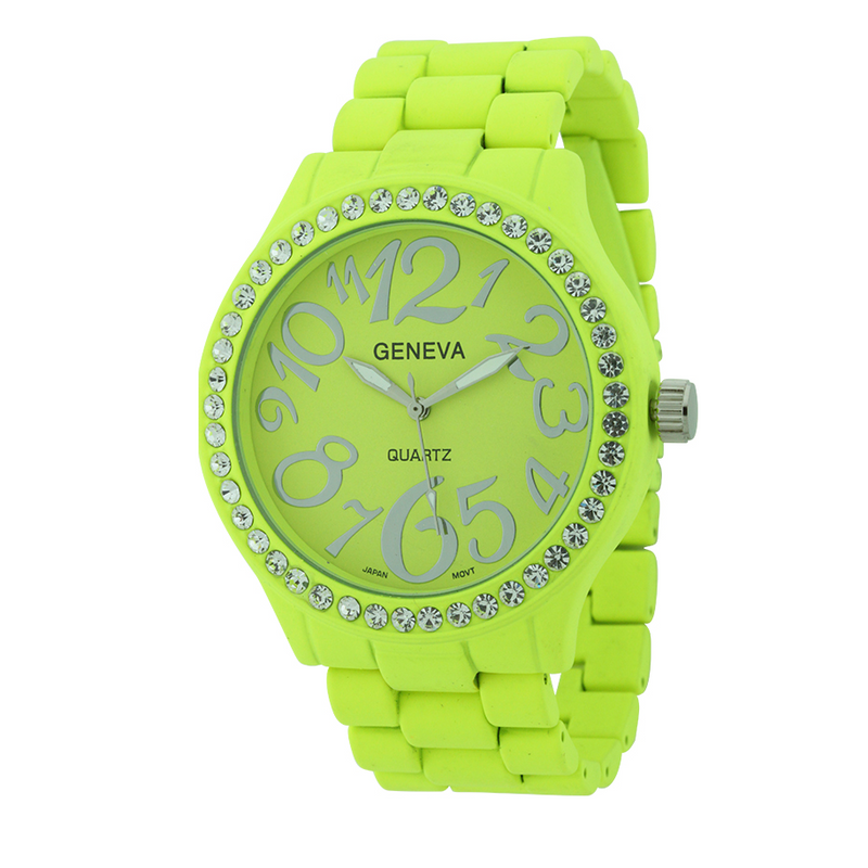 BIG NUMBERS SPORT LADY MATTEFINISH HEAVY METAL LINK WATCH