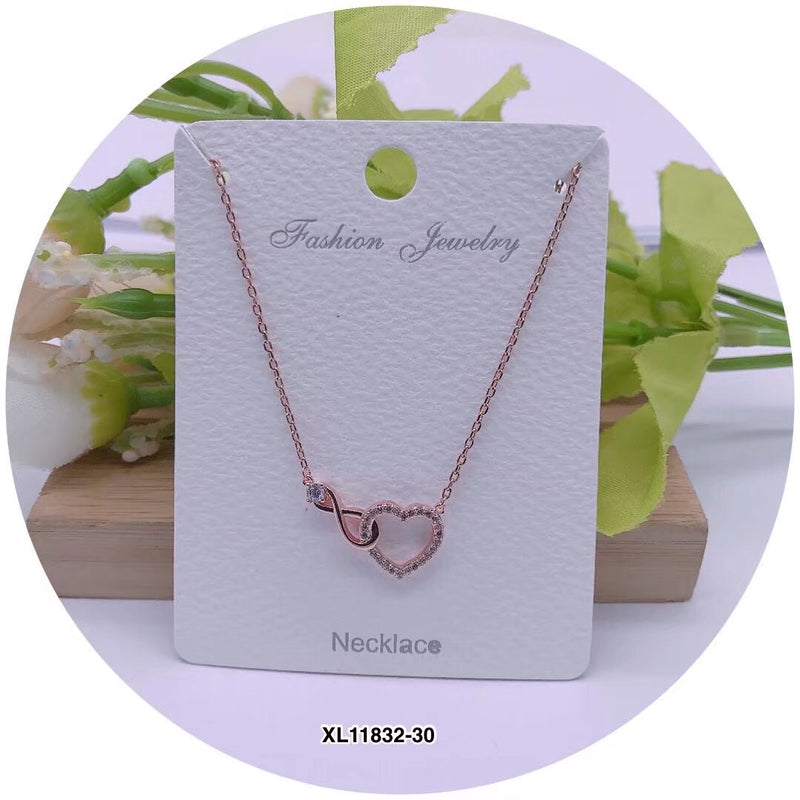 "Heart" Shape C.Z Crystal Necklace