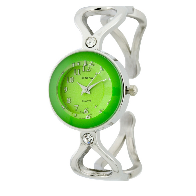 ROUND FACE LADY CUFF WATCH