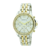 MEDIUM ROUND FACE WITH STONES SPORT LADY LINK WATCH