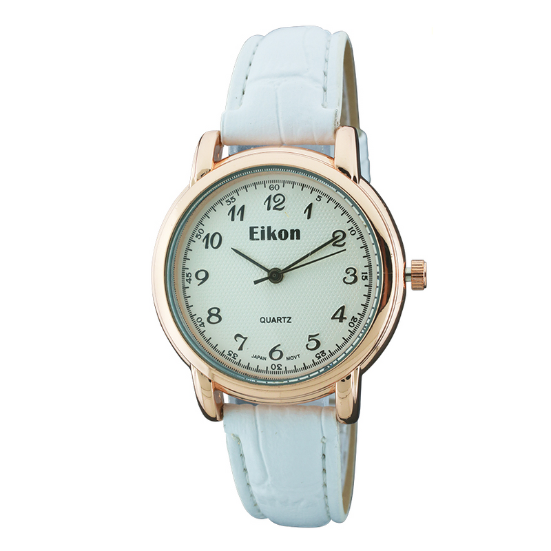 Medium Round Face Strap Watch(Rosegold)