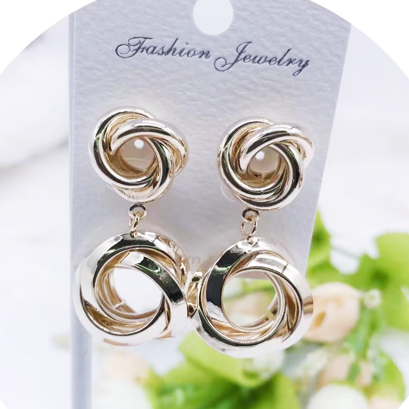 C.Z Rhodium Plated Crystal Earring