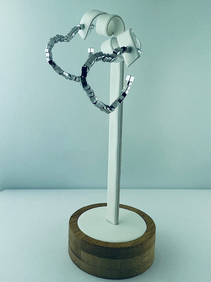 C.Z Rhodium Plated Crystal Earring