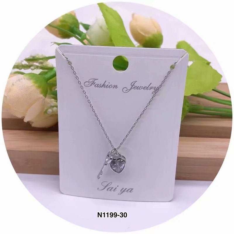 "KEY" C.Z Crystal Necklace