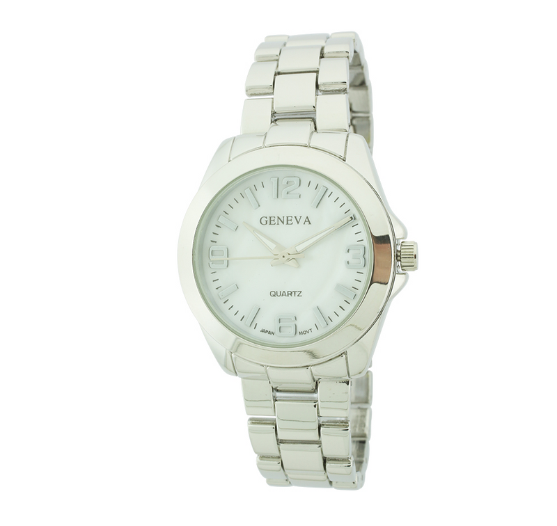Round Face Mother Pearl Lady Link Watch.