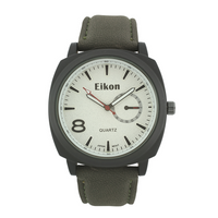 Round Face Shape With Small Eye on The Right, Men Strap Watch