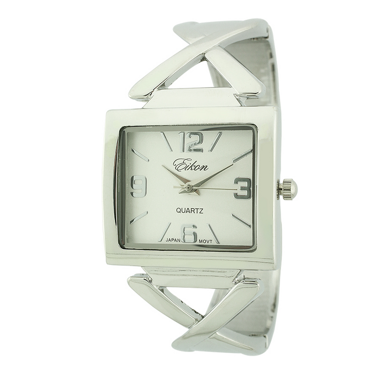 Rectangle Face Arabic & Stick Cuff Watch.
