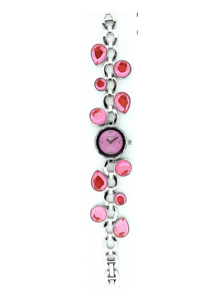 ROUND FACE WITH THE TEAR CRYTALS BRACELET WATCH